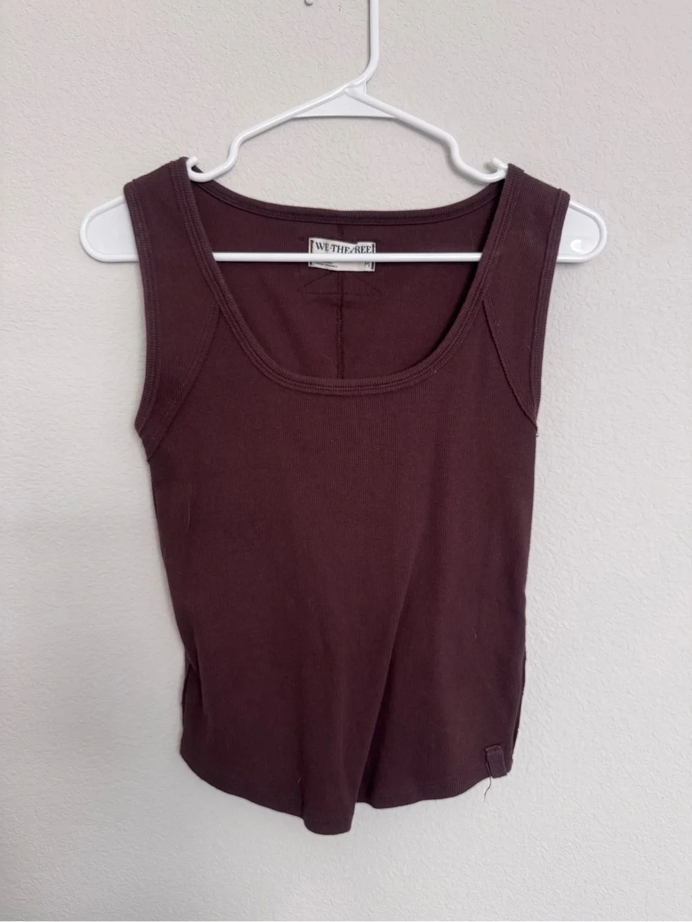 Free People We The Free Hummingbird Brown Ribbed Tank Top